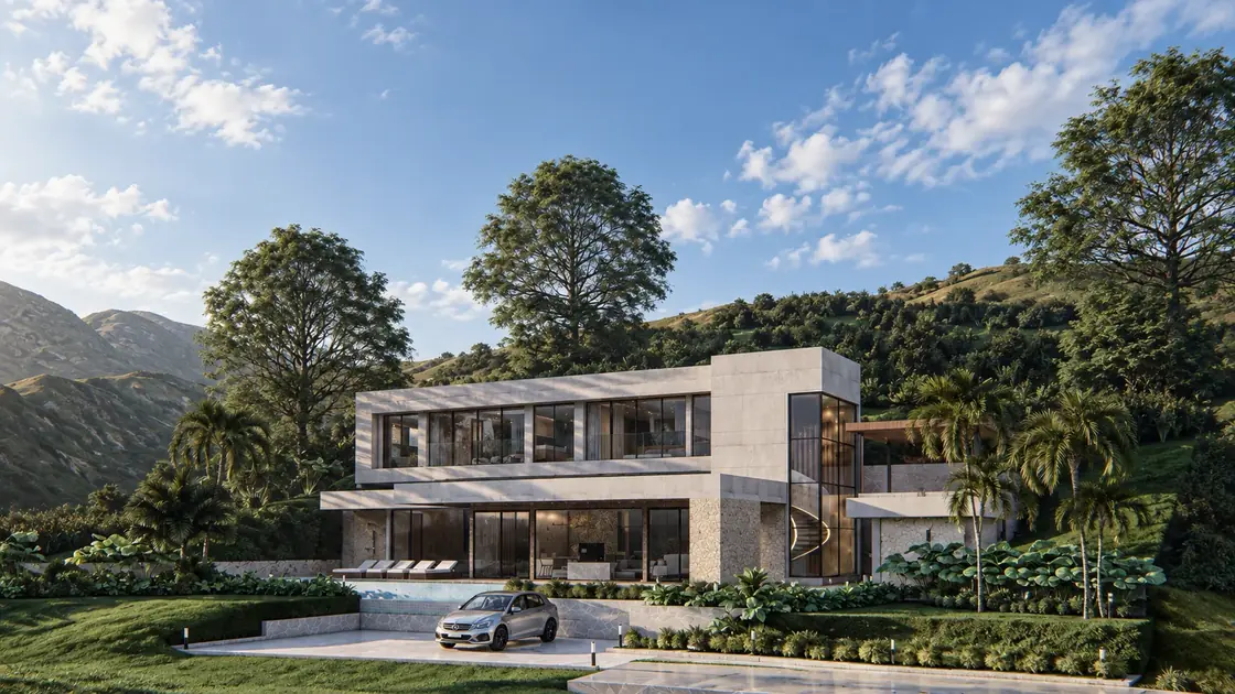 Villa in South Lombok · 3D render